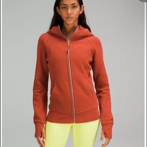 Blood orange Lululemon full zip scuba